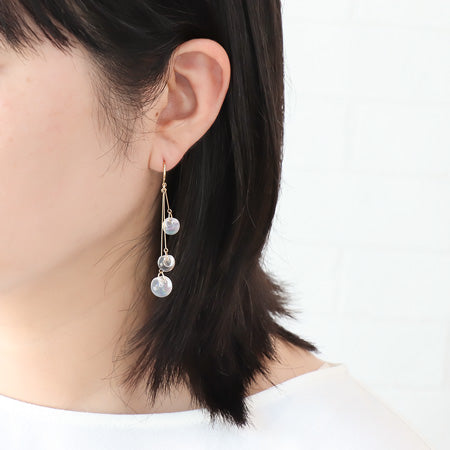 Recipe No.KR0596 3 types of German-made acrylic tin bubble earrings