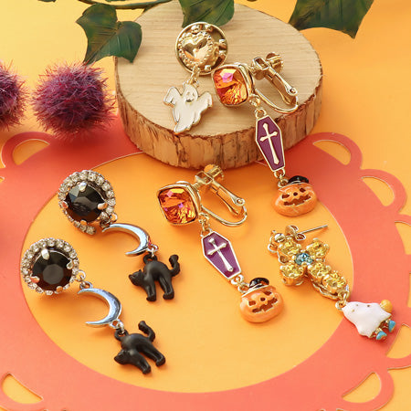 レシピNo.KR0608 ハロウィンチャームのアクセサリー4種