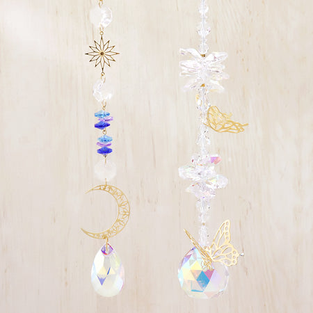 レシピNo.KR0633 アスフォークリスタルとエッチングパーツのサンキャッチャー2種