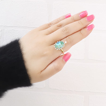 Crystal no.2k00637 crystal claw bijou ring