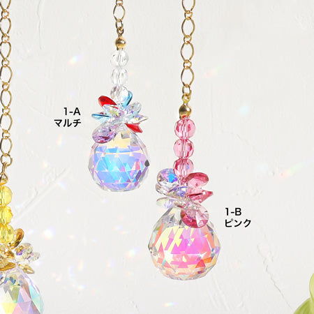 レシピNo.KR0661 クリスタルとチェーンのミニサンキャッチャー