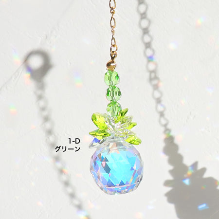 レシピNo.KR0661 クリスタルとチェーンのミニサンキャッチャー