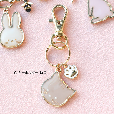 レシピNo.KR0664 アニマルレジンフレーム うさぎ&ねこのアクセサリー3種