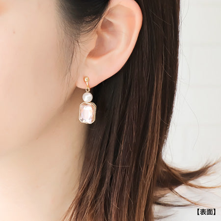レシピNo.KR0674 貴和クリスタルと石座ビーズのリバーシブルパールアクセサリー3種