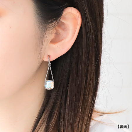 レシピNo.KR0675 貴和クリスタルと石座ビーズのリバーシブルイヤーアクセサリー3種