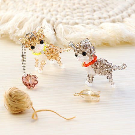 Recipe No.KR0677 Kiwa Crystal Cat Motif Keychain