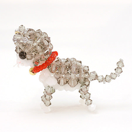 レシピNo.KR0677 貴和クリスタルのねこモチーフキーホルダー