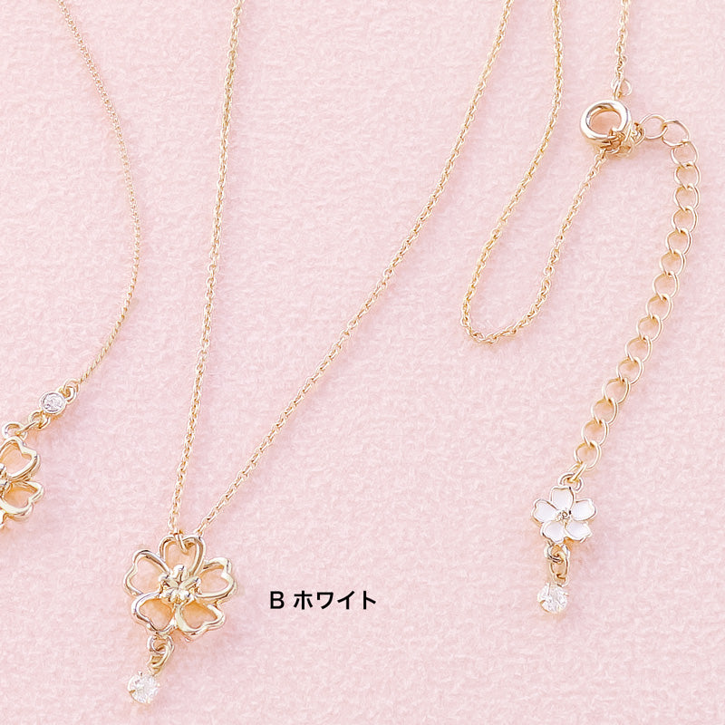 レシピNo.KR0680 チャームさくらのシンプルネックレス2種
