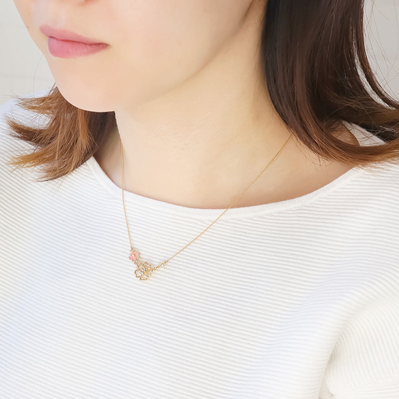 レシピNo.KR0680 チャームさくらのシンプルネックレス2種