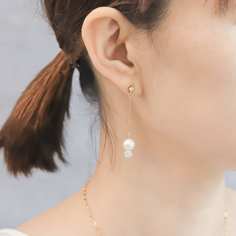 レシピNo.KR0692 淡水パールとクレービーズガラスカットのアクセサリー3種