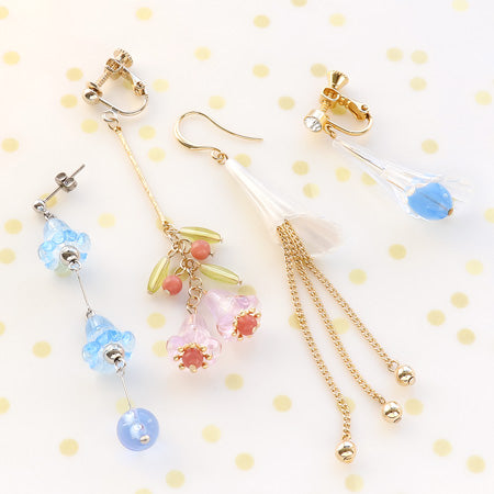 レシピNo.KR0701 ドイツ製アクリルのスワッグイヤーアクセサリー4種