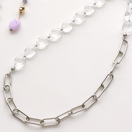 レシピNo.KR0713 ドイツ製アクリルオーバルカットのアクセサリー2種