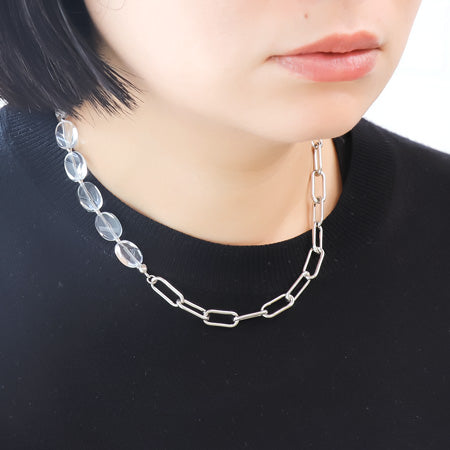 レシピNo.KR0713 ドイツ製アクリルオーバルカットのアクセサリー2種