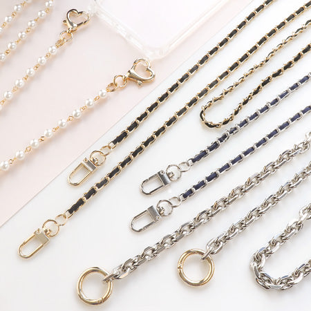 レシピNo.KR0720 チェーンでサクッと完成!スマホショルダー3種