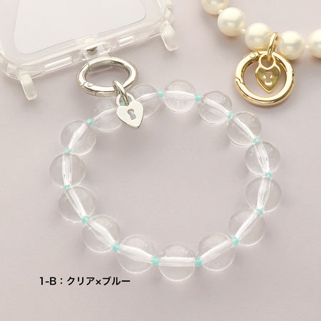 レシピNo.KR0724 ブレスレット感覚でおしゃれに!スマホリングストラップ