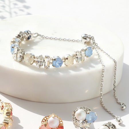 Recipe No.KR0728 Kiwa Crystal Lacquer Ignite Bracelet & Earrings
