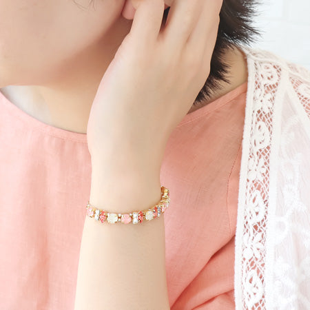 Recipe No.KR0728 Kiwa Crystal Lacquer Ignite Bracelet & Earrings