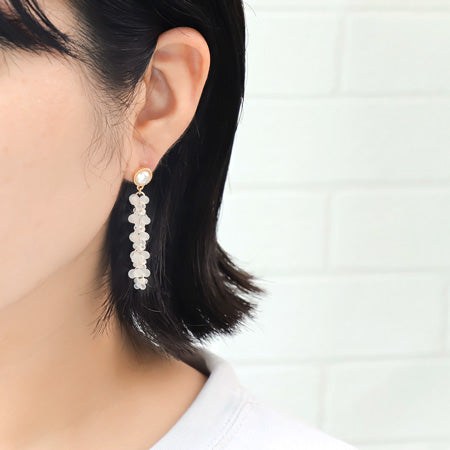 レシピNo.KR0736 チェコファルファーレのイヤーアクセサリー3種