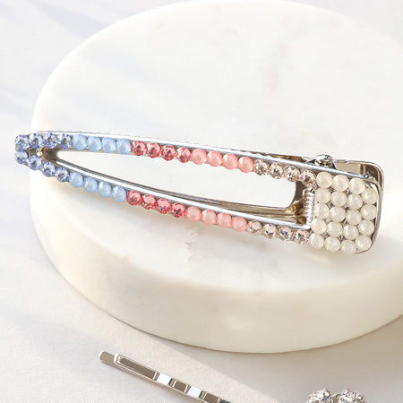 レシピNo.KR0743 貴和クリスタルのヘアクリップ&ヘアピン