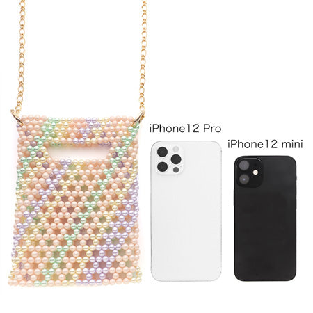 レシピNo.KR0746 パールのストライプスマホポーチ