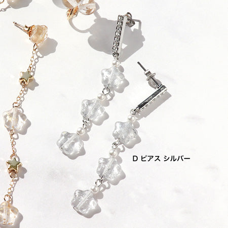 レシピNo.KR0753 チェコクリスタルレインのイヤーアクセサリー4種