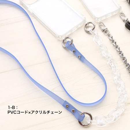 レシピNo.KR0770 異素材MIXのスマホショルダー2種