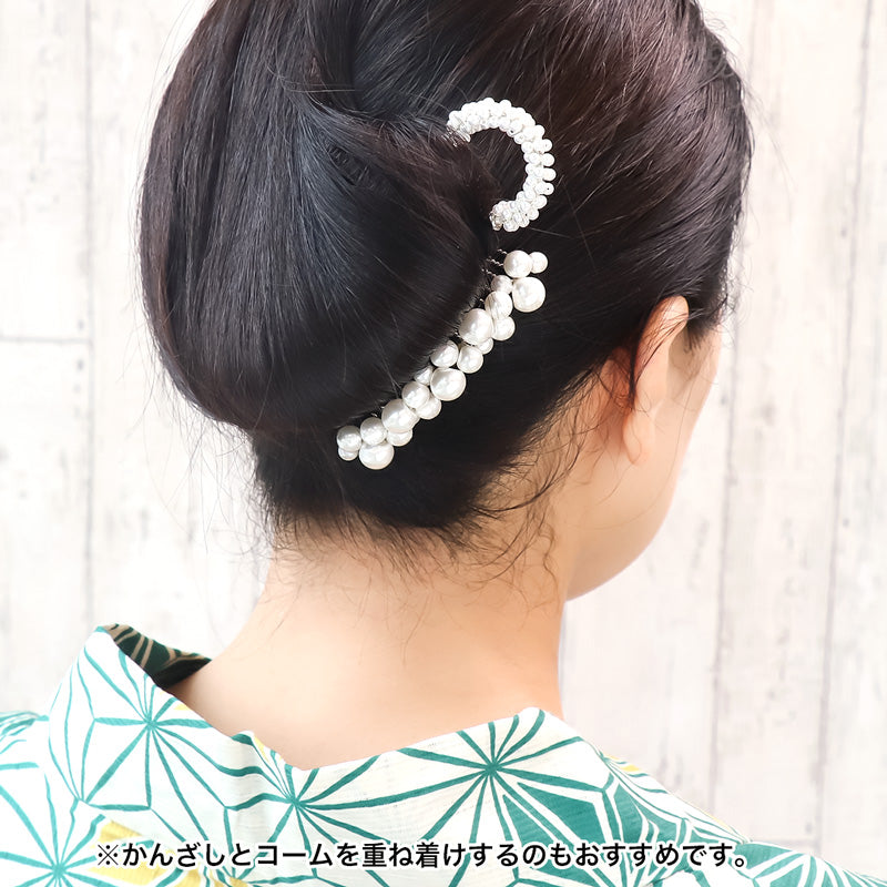 レシピNo.KR0771 パールの艶めきヘアアクセサリー3種