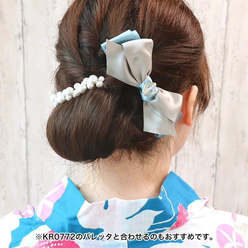 レシピNo.KR0771 パールの艶めきヘアアクセサリー3種