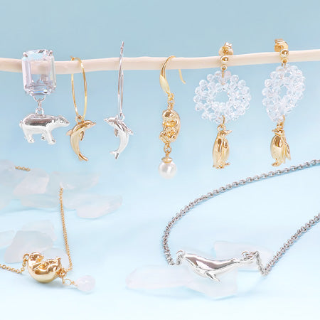 レシピNo.KR0781 アニマルチャームのシンプルアクセサリー6種