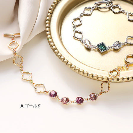 レシピNo.KR0819 モロッカンモチーフと貴和クリスタルのブレスレット2種
