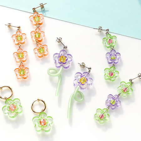 Recipe No.KR0822 Cheerful Flower ear accessories