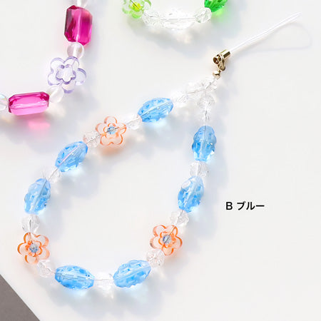 レシピNo.KR0823 ドイツ製アクリルのフラワースマホアクセサリー2種