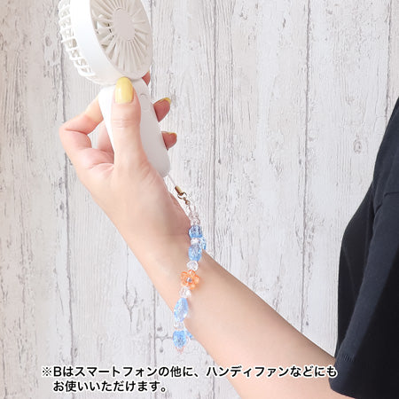 レシピNo.KR0823 ドイツ製アクリルのフラワースマホアクセサリー2種