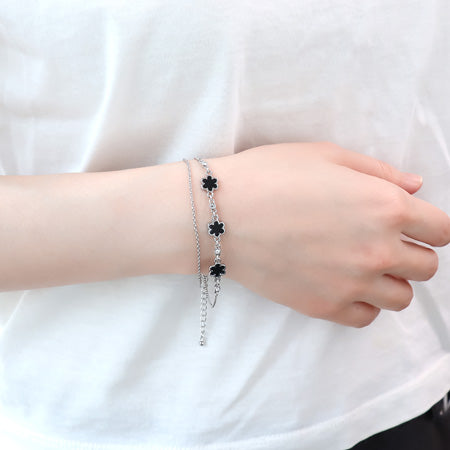 レシピNo.KR0824 フラワーチャームのモノトーンアクセサリー5種