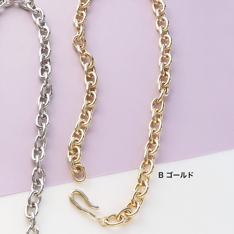レシピNo.KR0839 デザインチェーンのボリュームショートネックレス2種