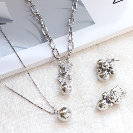レシピNo.KR0840 メタルボールアクセサリー3種