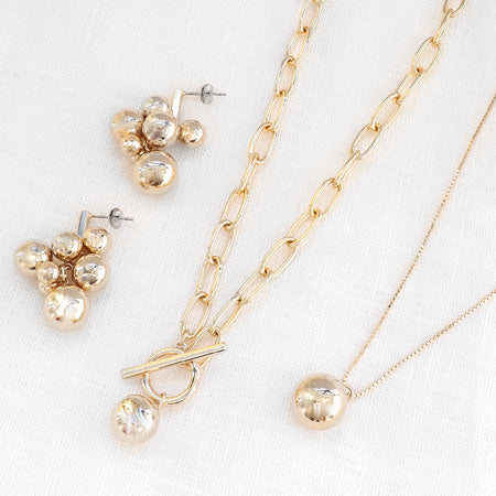 レシピNo.KR0840 メタルボールアクセサリー3種