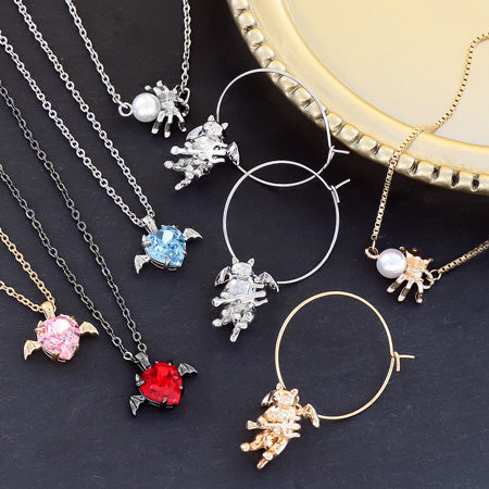 レシピNo.KR0842 ハロウィンチャームの小悪魔アクセサリー3種