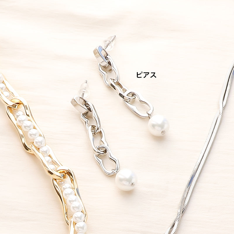 レシピNo.KR0848 デザインチェーンのコンビネーションアクセサリー3種