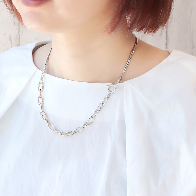レシピNo.KR0848 デザインチェーンのコンビネーションアクセサリー3種