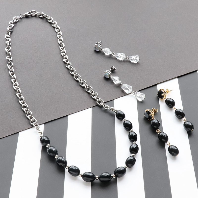 レシピNo.KR0858 ドイツ製アクリルのモノクロームアクセサリー3種