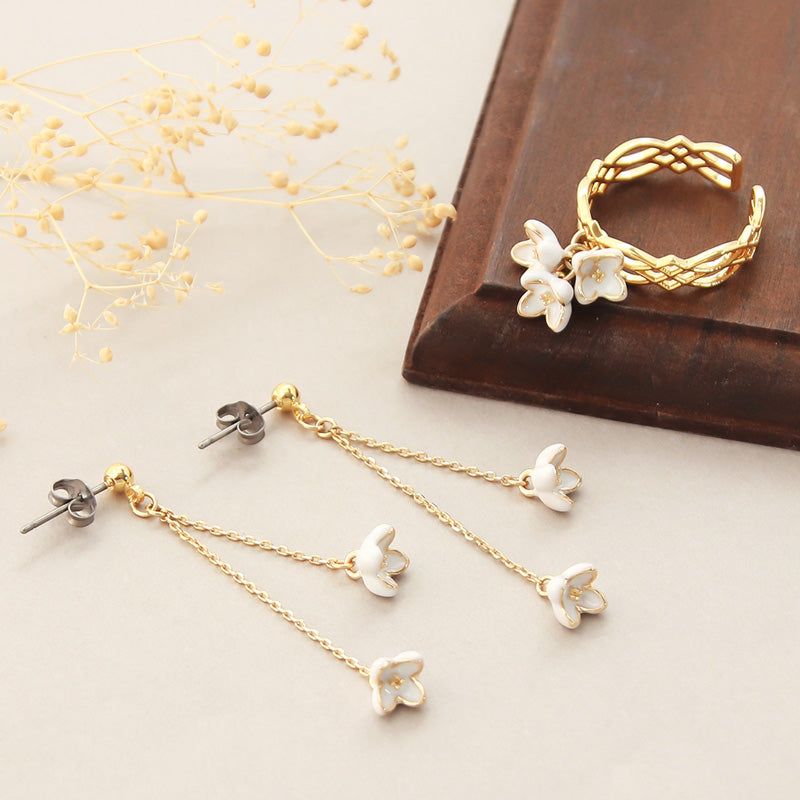 Recipe No.kr0871 Charmginmokusei Ring & Earrings