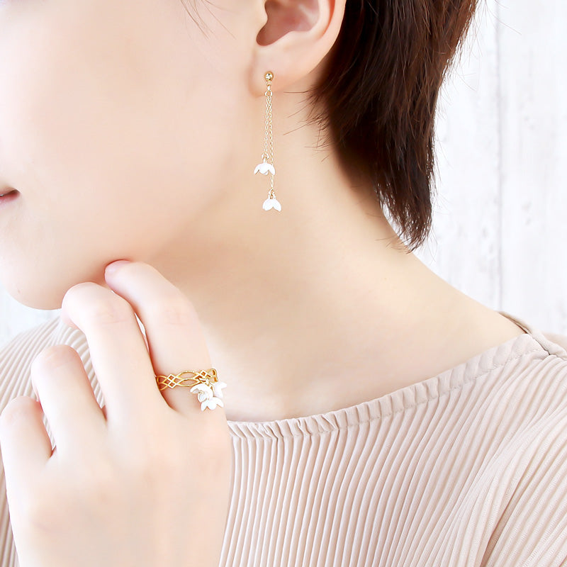 Recipe No.kr0871 Charmginmokusei Ring & Earrings
