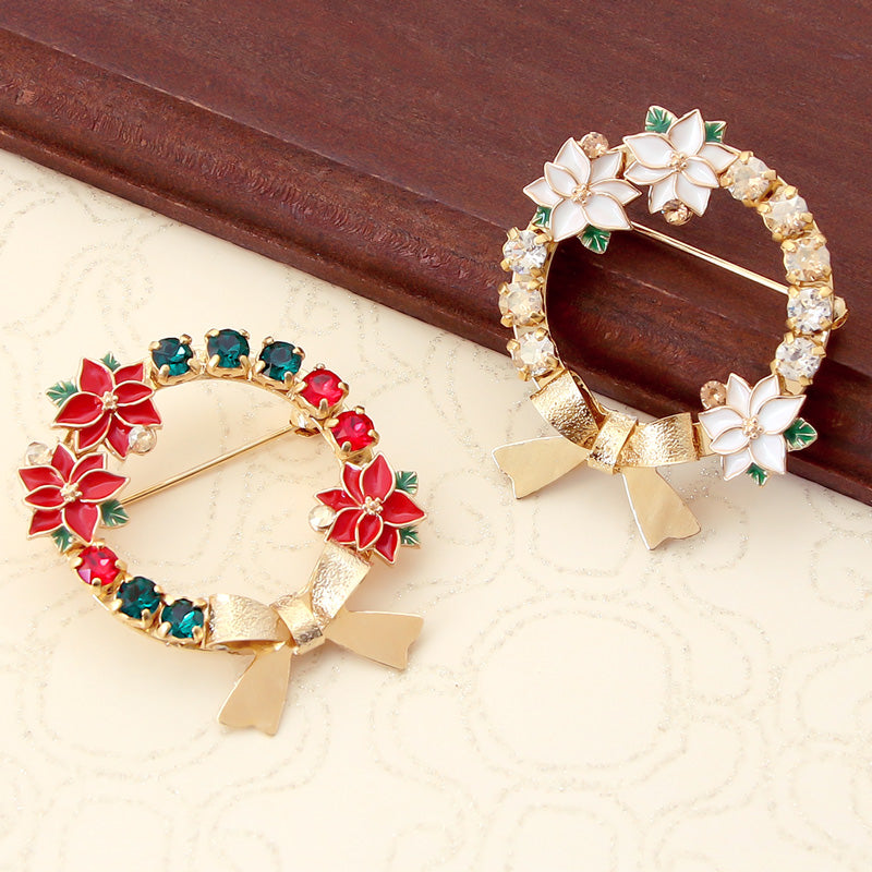 Recipe No.KR0873 Charm Poinsettia and Takawa Crystal Ring Bloo