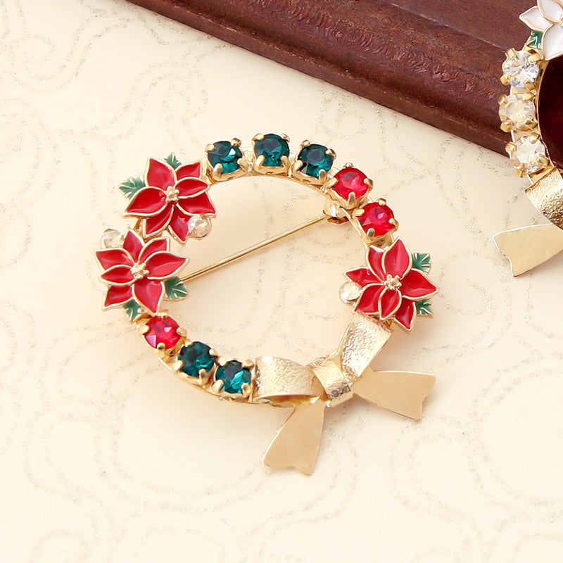 Recipe No.KR0873 Charm Poinsettia and Takawa Crystal Ring Bloo