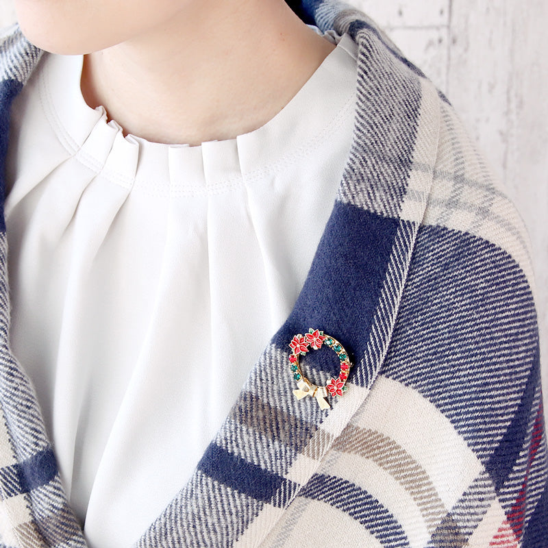 Recipe No.KR0873 Charm Poinsettia and Takawa Crystal Ring Bloo