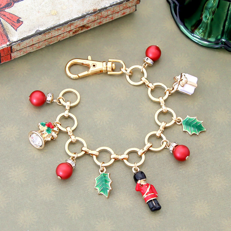 Recipe No.KR0874 Charm Christmas and Crystal Pearl bag charm