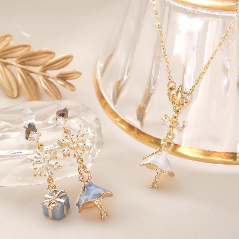 Recipe No.KR0876 Ballerina and petit bijoue neck & earrings