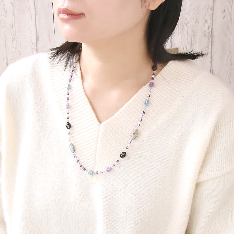レシピNo.KR0879 チェコビーズチューリップのアクセサリー3種