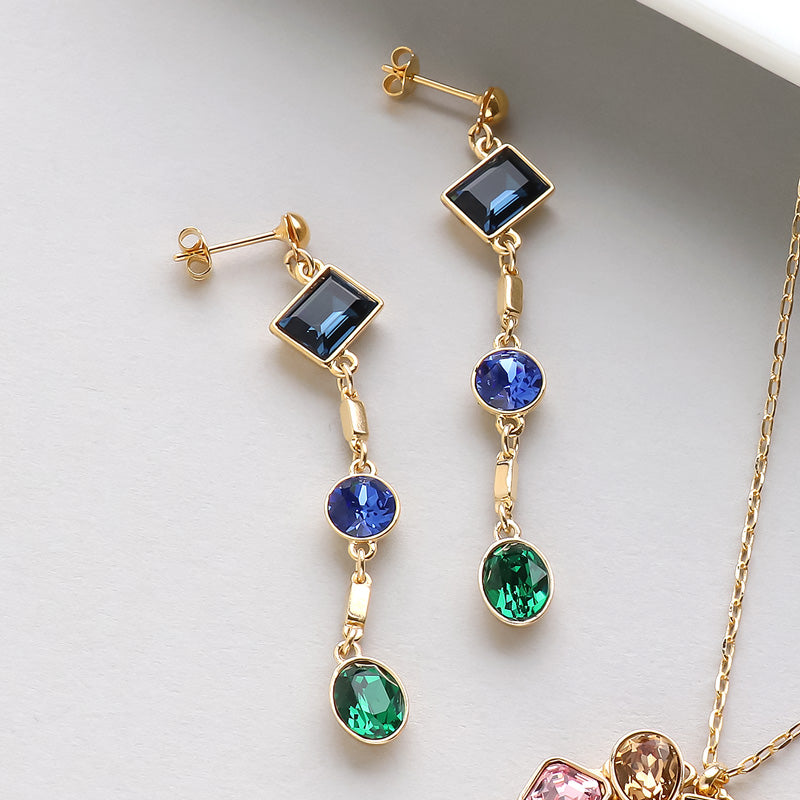 レシピNo.KR0885 貴和クリスタルのリュクストーンネック&ピアス